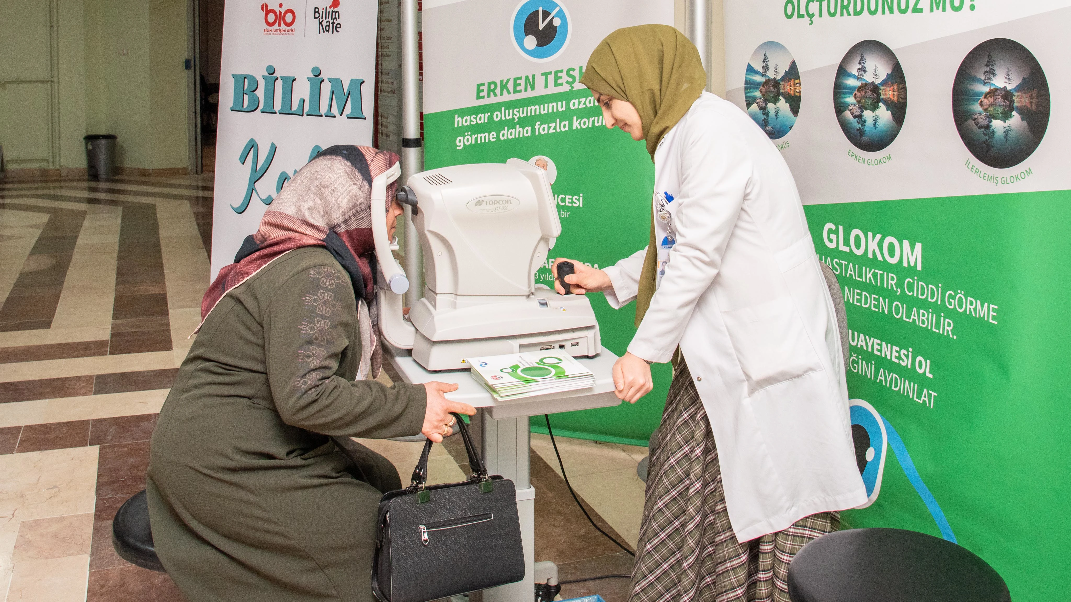 Selçuk Üniversitesinde kurulan stantta 3 gün göz tansiyonu ölçülecek